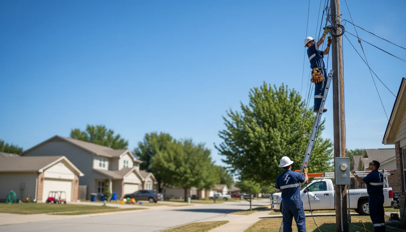 Residential electrician providing installation services in Manor, GA